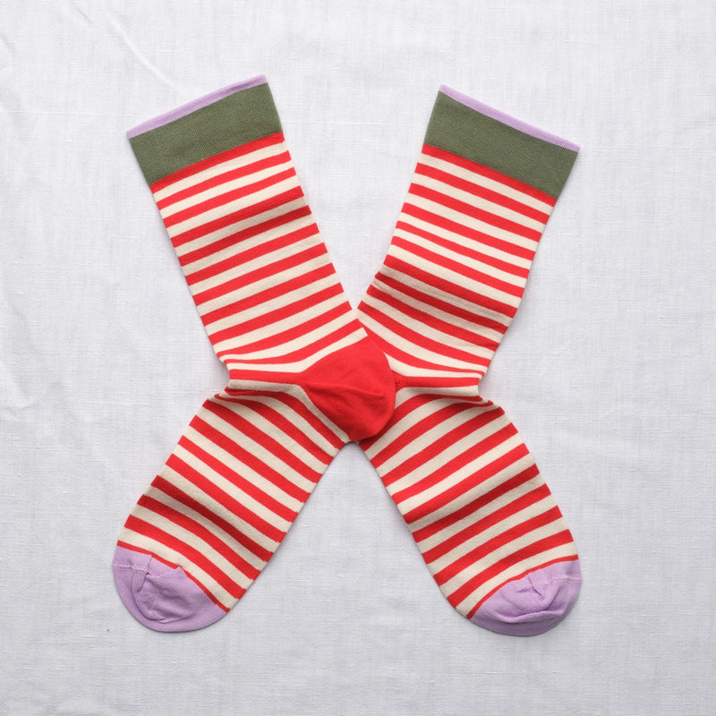 Chaussettes Rayures rouges