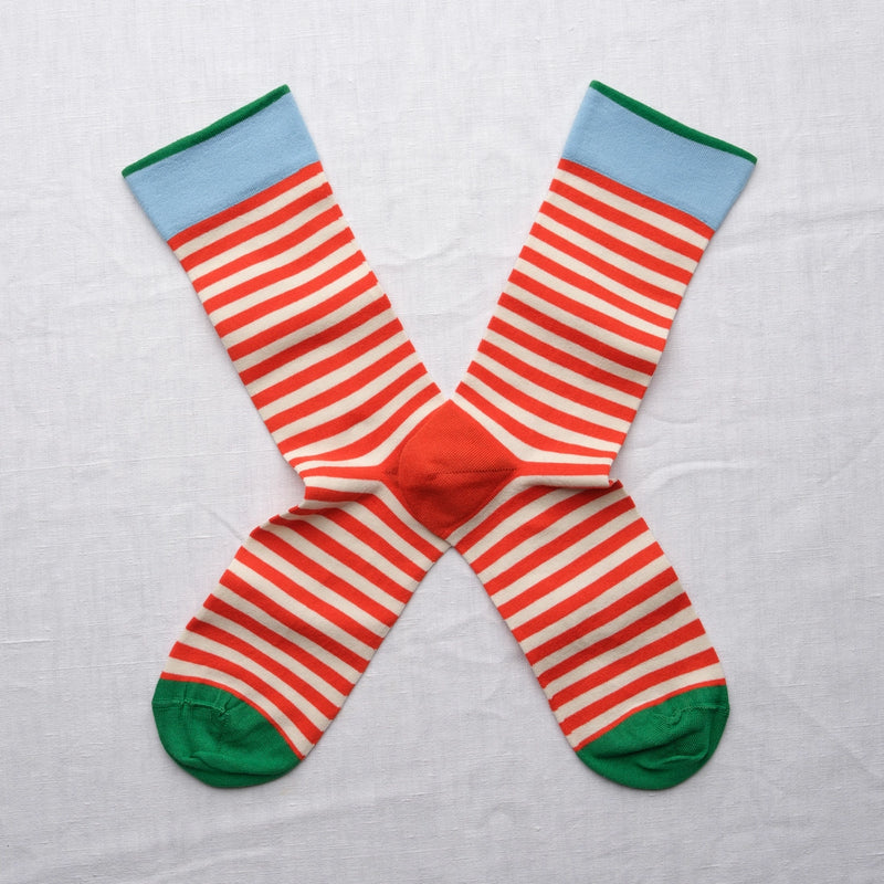 Vermillion Striped Socks
