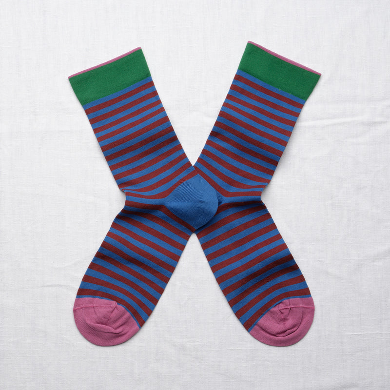 Chaussettes Rayures Cobalt