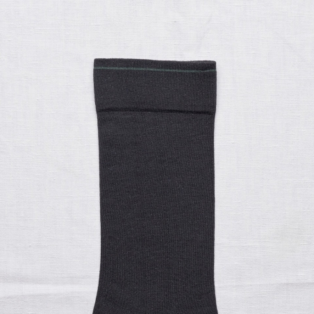 chaussettes - bonne maison -  uni faux noir - noir - femme - homme - mixte