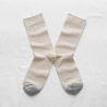 chaussettes - bonne maison -  uni naturel - blanc - femme - homme - mixte
