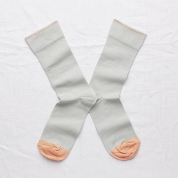 socks - bonne maison -  Plain - Celadon - women - men - mixed