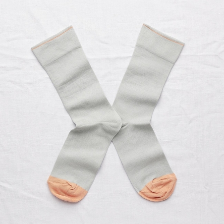 socks - bonne maison -  Plain - Celadon - women - men - mixed