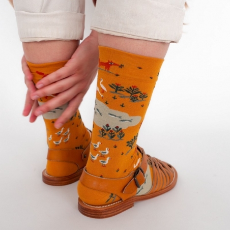 gold toddler socks