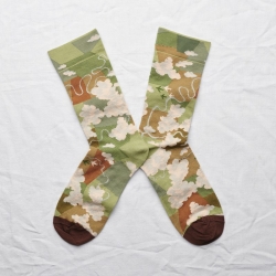 socks - bonne maison -  Cloud - Moss - women - men - mixed