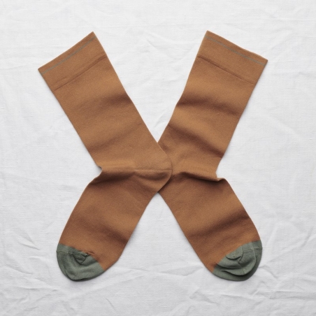 chaussettes - bonne maison -  Caramel - Uni - femme - homme - mixte