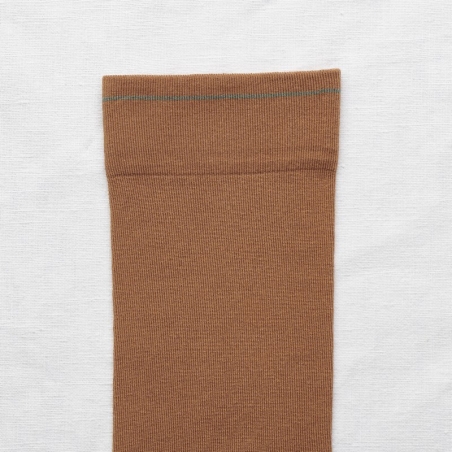 socks - bonne maison -  Plain - Caramel - women - men - mixed