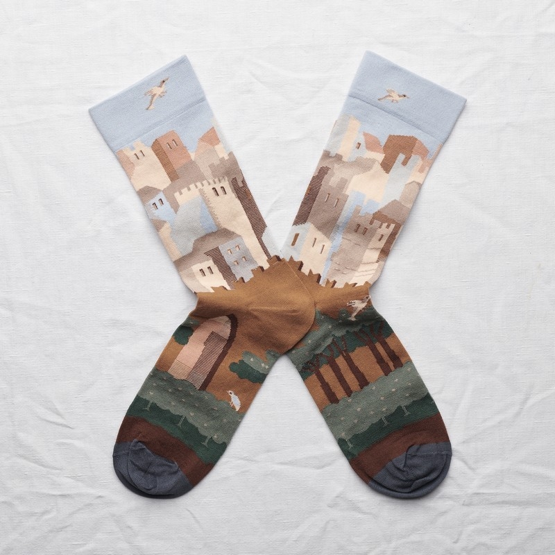 chaussettes - bonne maison -  Château - Ciel - femme - homme - mixte