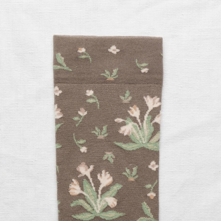 socks - bonne maison - Bouquet - Taupe - women - men - mixed socks - bonne maison - Bouquet - Taupe - women - men - mixed