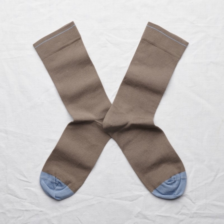 chaussettes - bonne maison -  Taupe - Uni - femme - homme - mixte