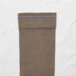 socks - bonne maison -  Plain - Taupe - women - men - mixed