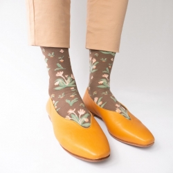 chaussettes - bonne maison -  Bouquet - Taupe - femme - homme - mixte