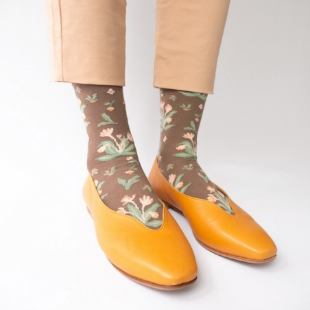 Socks Taupe Bouquet Socks Taupe Bouquet