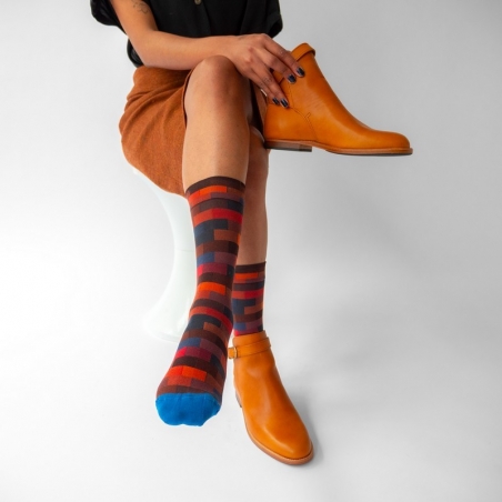 chaussettes - bonne maison -  Brique - Multico - femme - homme - mixte