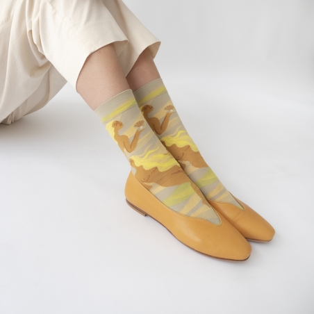 socks - bonne maison -  Mermaid - Celadon - women - men - mixed