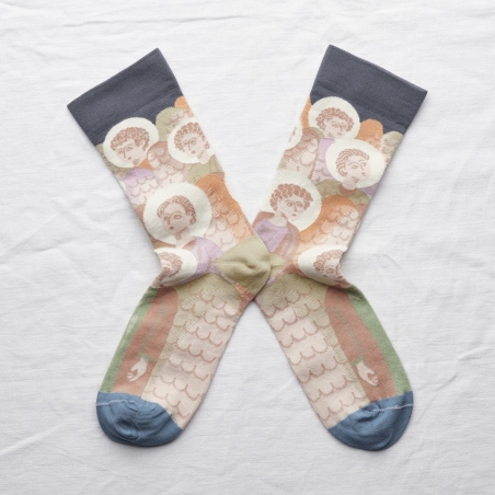 chaussettes - bonne maison -  Ange - Acier - femme - homme - mixte