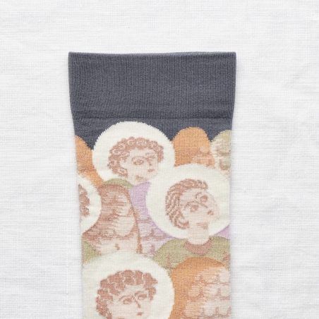 chaussettes - bonne maison -  Ange - Acier - femme - homme - mixte