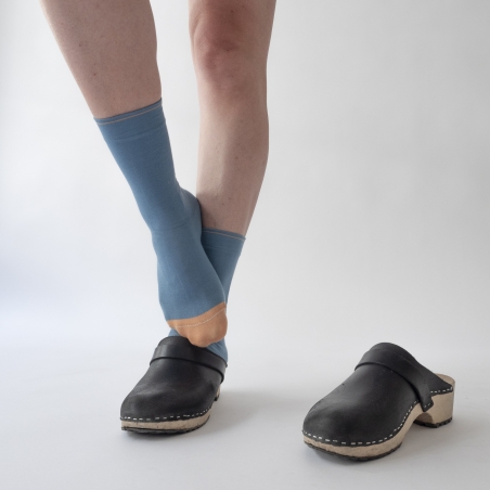 chaussettes - bonne maison -  Uni - Bleu Paradis - femme - homme - mixte