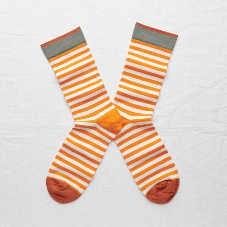 socks - bonne maison -  Stripe - Zest - women - men - mixed