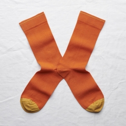 chaussettes - bonne maison -  Uni - Orange - femme - homme - mixte