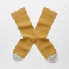 socks - bonne maison -  Plain - Ochre - women - men - mixed