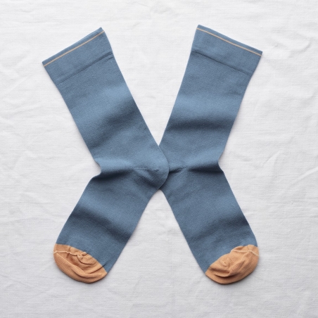 chaussettes - bonne maison - Uni - Bleu Paradis - femme - homme - mixte chaussettes - bonne maison - Uni - Bleu Paradis - femme - homme - mixte