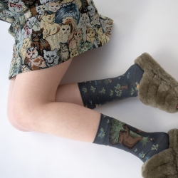 socks - bonne maison -  Bear - Steel - women - men - mixed