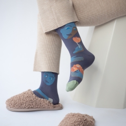 chaussettes - bonne maison -  Visage - Nocturne - femme - homme - mixte