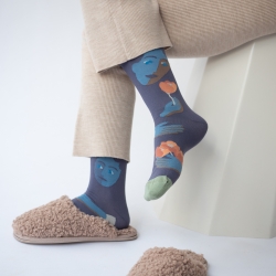 socks - bonne maison -  Face - Nocturnal - women - men - mixed