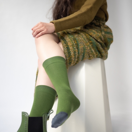 chaussettes - bonne maison - Uni - Cactus - femme - homme - mixte chaussettes - bonne maison - Uni - Cactus - femme - homme - mixte