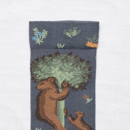 socks - bonne maison -  Bear - Steel - women - men - mixed