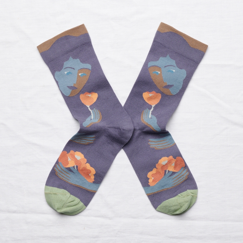 chaussettes - bonne maison -  Visage - Nocturne - femme - homme - mixte