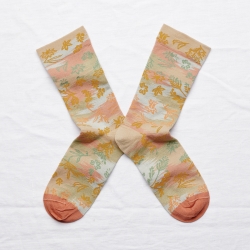 chaussettes - bonne maison -  Dominoté - Sable - femme - homme - mixte