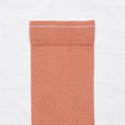 socks - bonne maison -  Plain - Red Ochre - women - men - mixed