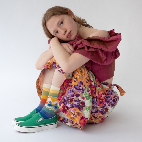 chaussettes - bonne maison - Pensée - Multico - femme - homme - mixte chaussettes - bonne maison - Pensée - Multico - femme - homme - mixte