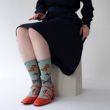 chaussettes - bonne maison -  Papillon - Vague - femme - homme - mixte