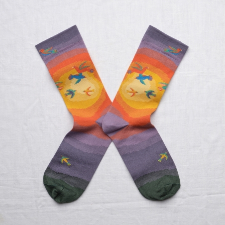socks - bonne maison - Birds - Multico - women - men - mixed socks - bonne maison - Birds - Multico - women - men - mixed