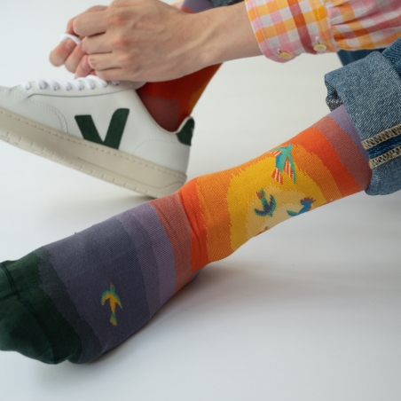 socks - bonne maison - Birds - Multico - women - men - mixed socks - bonne maison - Birds - Multico - women - men - mixed