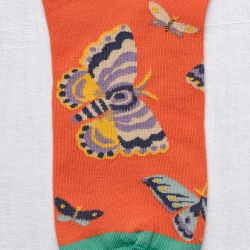 socks - bonne maison -  Butterfly - Orange - women - men - mixed