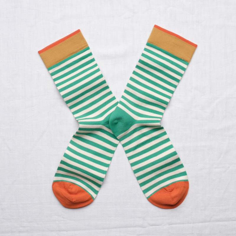 socks - bonne maison -  Ming- Stripe- women - men - mixed