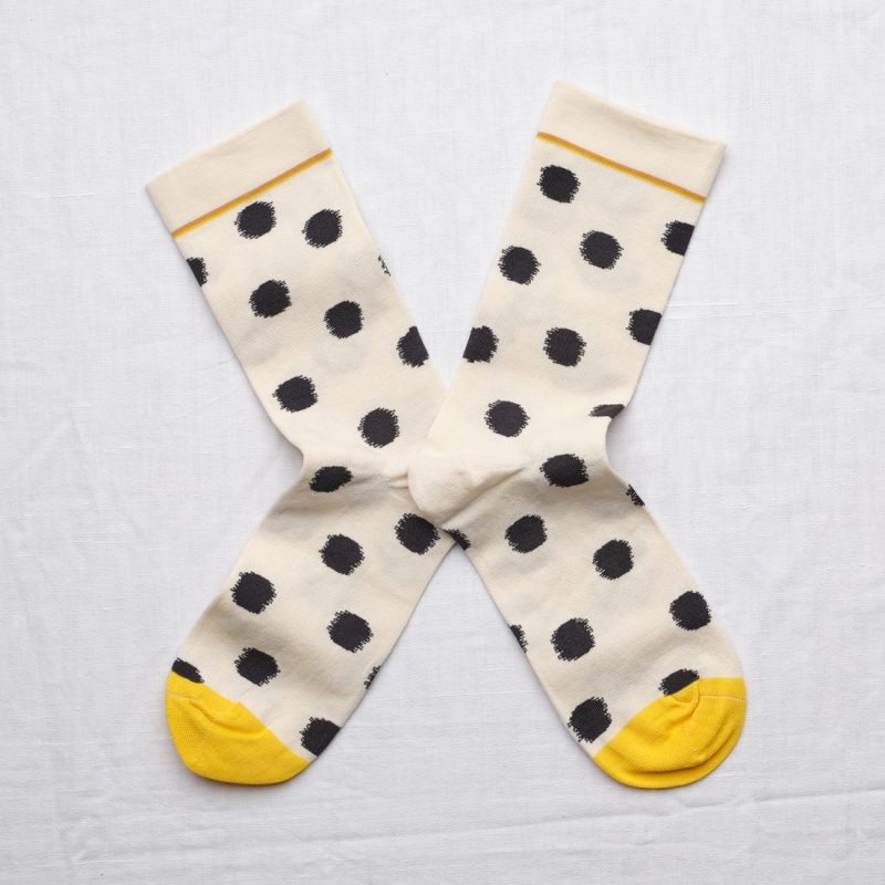 chaussettes - bonne maison -  Pois - Naturel - femme - homme - mixte