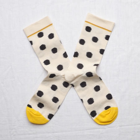 chaussettes - bonne maison -  Pois - Naturel - femme - homme - mixte