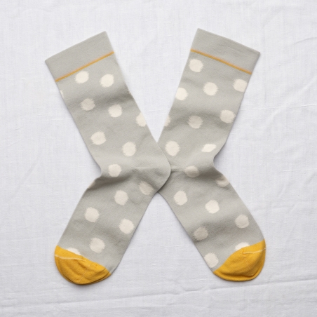 socks - bonne maison -  Polka Dot - Celadon - women - men - mixed