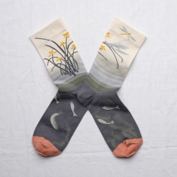 socks - bonne maison -  Dragonfly - Natural - women - men - mixed