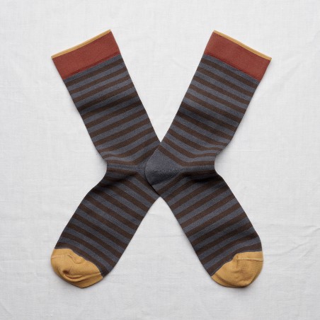 chaussettes - bonne maison - Rayure - Bleu - femme - homme - mixte chaussettes - bonne maison - Rayure - Bleu - femme - homme - mixte