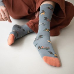 socks - bonne maison -  Seedlings - Grey - women - men - mixed