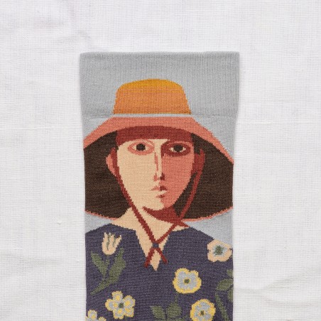 chaussettes - bonne maison -  Tête - Bleu - femme - homme - mixte