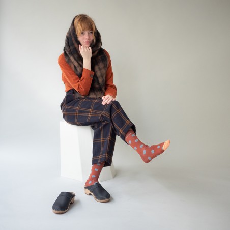 chaussettes - bonne maison - Pois - Marron - femme - homme - mixte chaussettes - bonne maison - Pois - Marron - femme - homme - mixte
