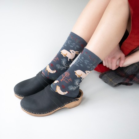chaussettes - bonne maison - Poule - Bleu - femme - homme - mixte chaussettes - bonne maison - Poule - Bleu - femme - homme - mixte