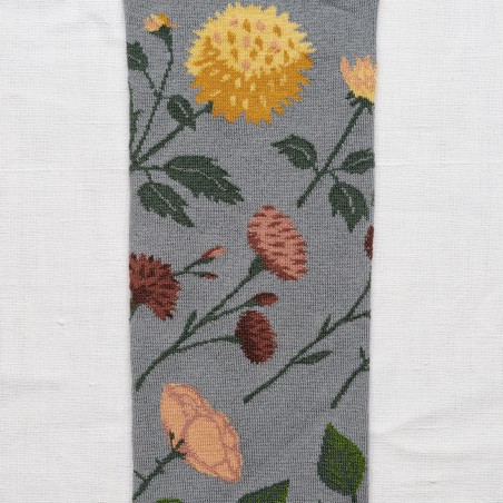 chaussettes - bonne maison - Fleur - Gris - femme - homme - mixte chaussettes - bonne maison - Fleur - Gris - femme - homme - mixte